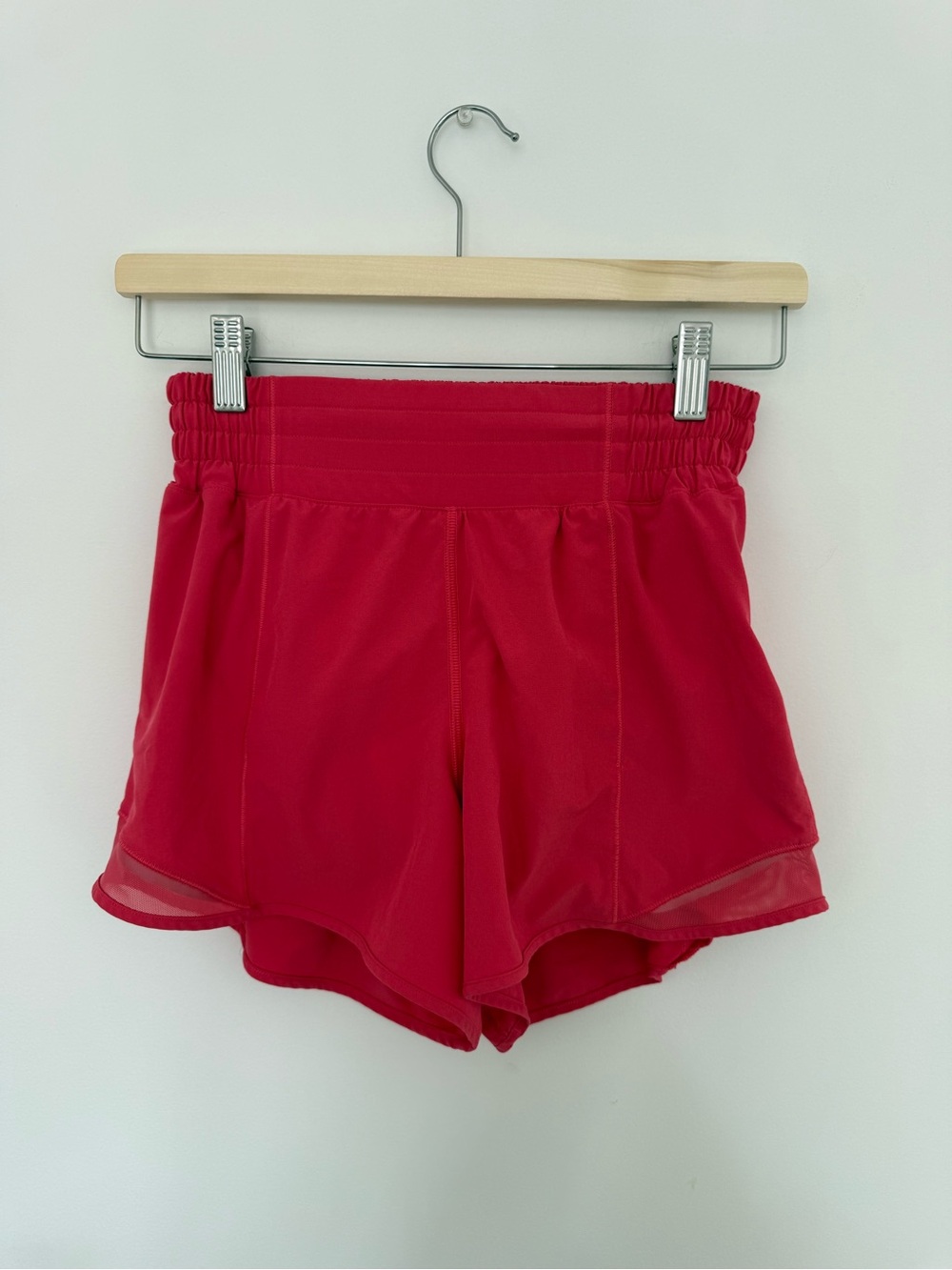 Lululemon Track That High Rise Short size 4 bright pink/coral